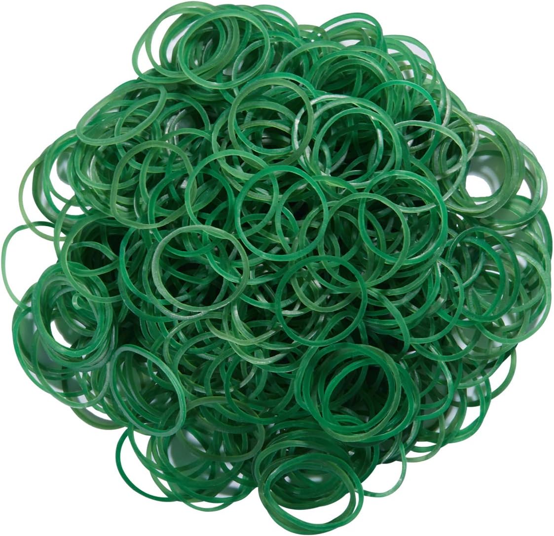 AMUU Rubber Bands 500pcs Green size 10 Small Rubber Bands rubber band for Office School Home Strong Elastic Band Loop Office Supplies Flatten size approximately 1.58 inches