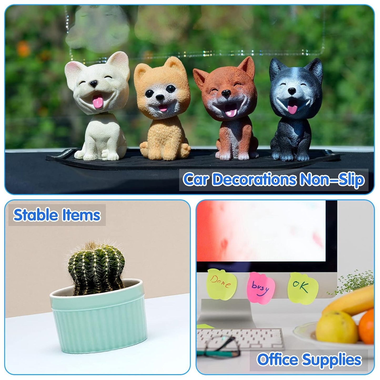 1500 Pieces Double Sided Adhesive Dot Clear Sticky Tack Removable Stickers Acrylic Round Putty No Traces Sticky Putty Waterproof Sticky Dot for Craft DIY Art Office Supplies (6mm, 1500)