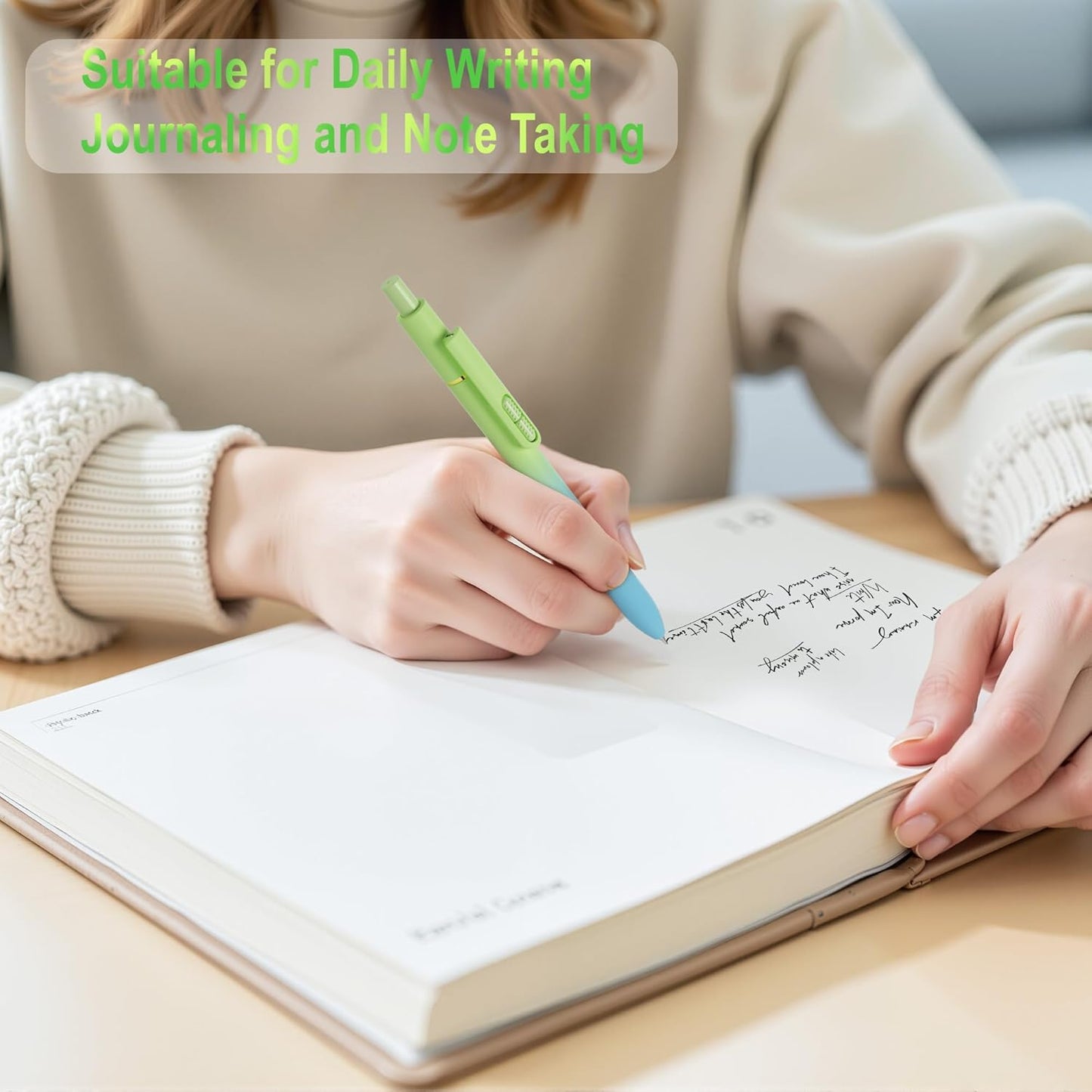 8Pcs Gel Pens with Black Ink, Fine Point Smooth Writing Pens, Quick-dry Gel Retractable Pens for Journaling Note Taking, Cute Office School Supplies for Adults Kids (0.7mm, Gradient)