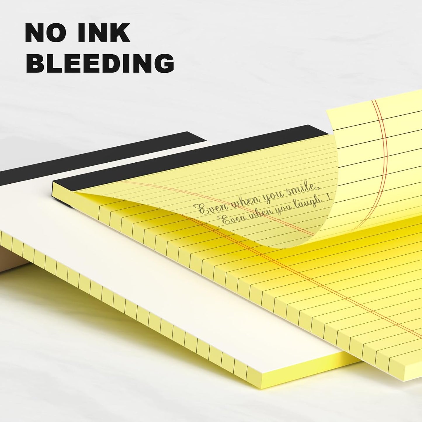 6pcs Small Note Pad 5x8 College Ruled Legal Pads Paper Notepads 6 Pack Study Back Writing Pads 5 x 8 Legal Pads Perforated Narrow Ruled Pads of Paper Yellow