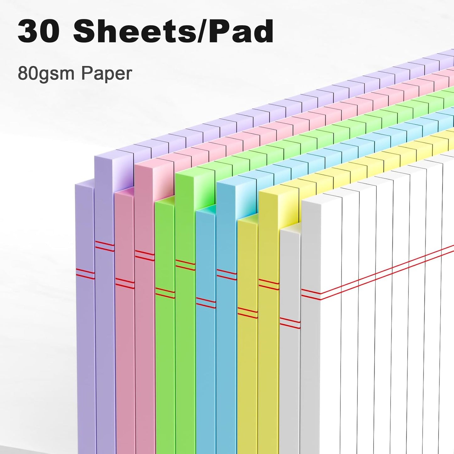 12pcs Small Legal Pads 5x8 Colored Note Pads Paper College Ruled Notepad Clear Print Writing Pads 5 x 8 Legal Pads Perforated Narrow Ruled Pads of Paper (Multicolor)