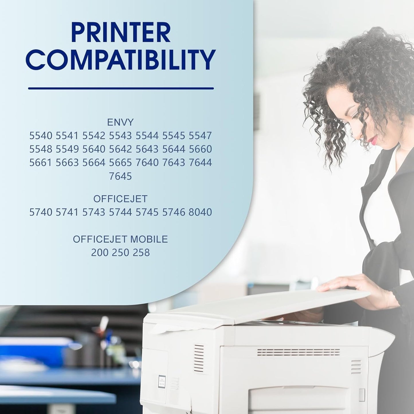 62XL Ink Cartridge Combo Pack Compatible for HP Ink 62 62XL Ink Cartridges Works with Envy 7640 5540 7645 5660 OfficeJet Mobile 200 250 OfficeJet 5740 8040 5745 7644 (Black and Color) 2 Pack