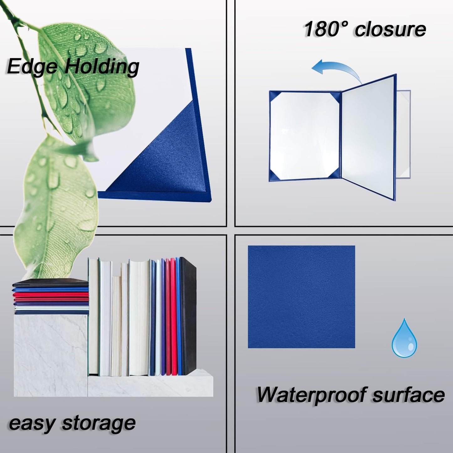 Certificate Holders 8.5"x11" Graduation Diploma Cover Document Leather Folders,Royal Blue-2 Pack