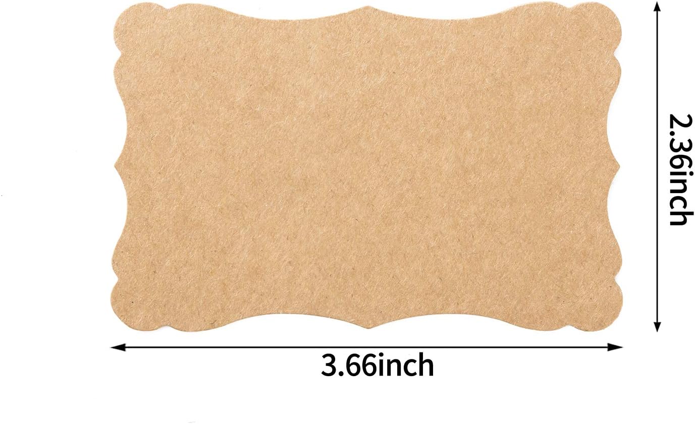 120 Pieces Small Mini Business Cards Vintage Assorted Colors Blank Note Cards Gift Word Card for Business Cards, Gift Cards (Brown, 3.66x 2.36 inches)