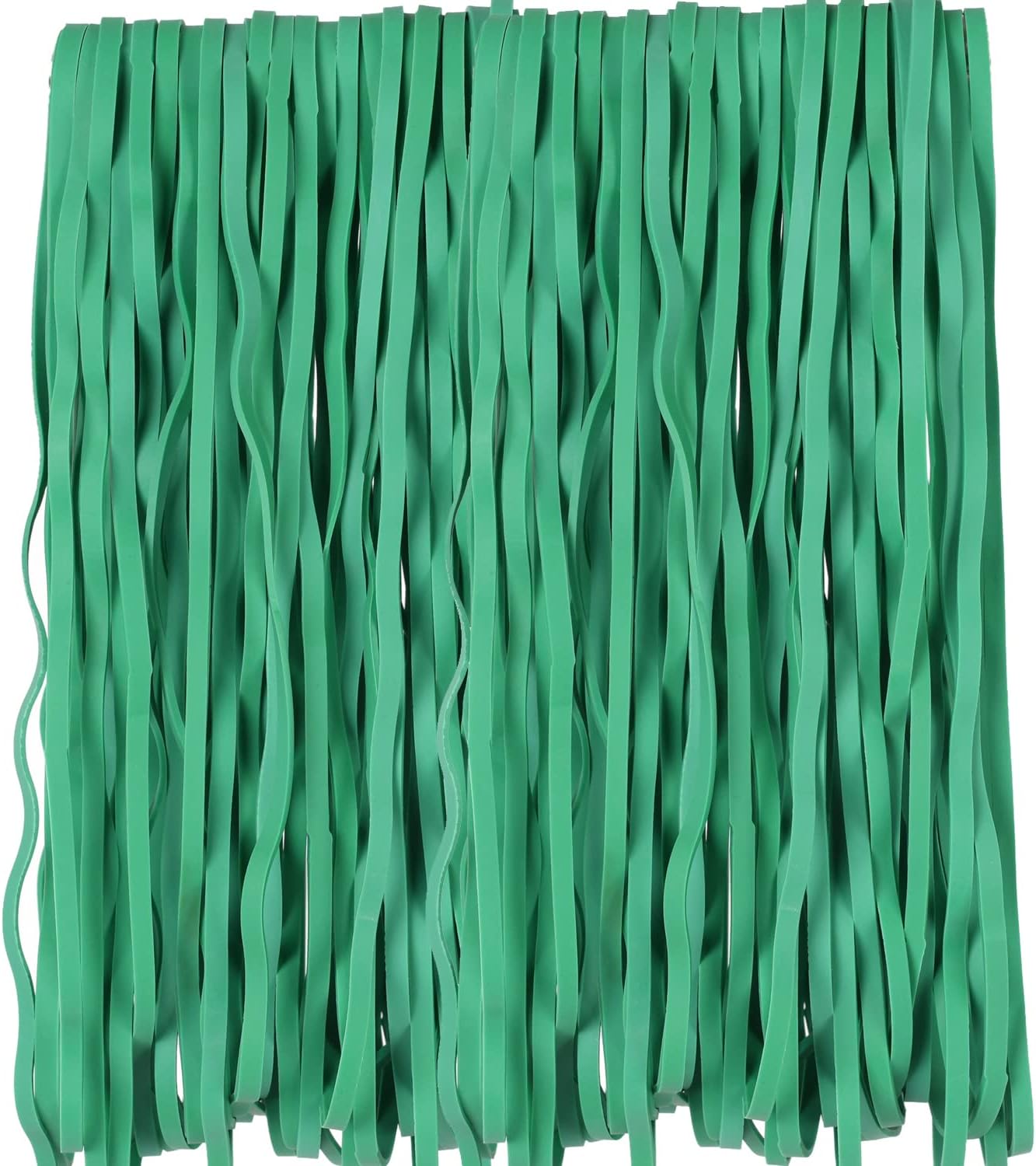 AMUU Rubber Bands Large Flat Fold Length12inch 40 Pieces Fits 8-33 Gallon Trash Cans Green Heavy Duty Elastic Rubber Bands for File folders Office Home Supplies