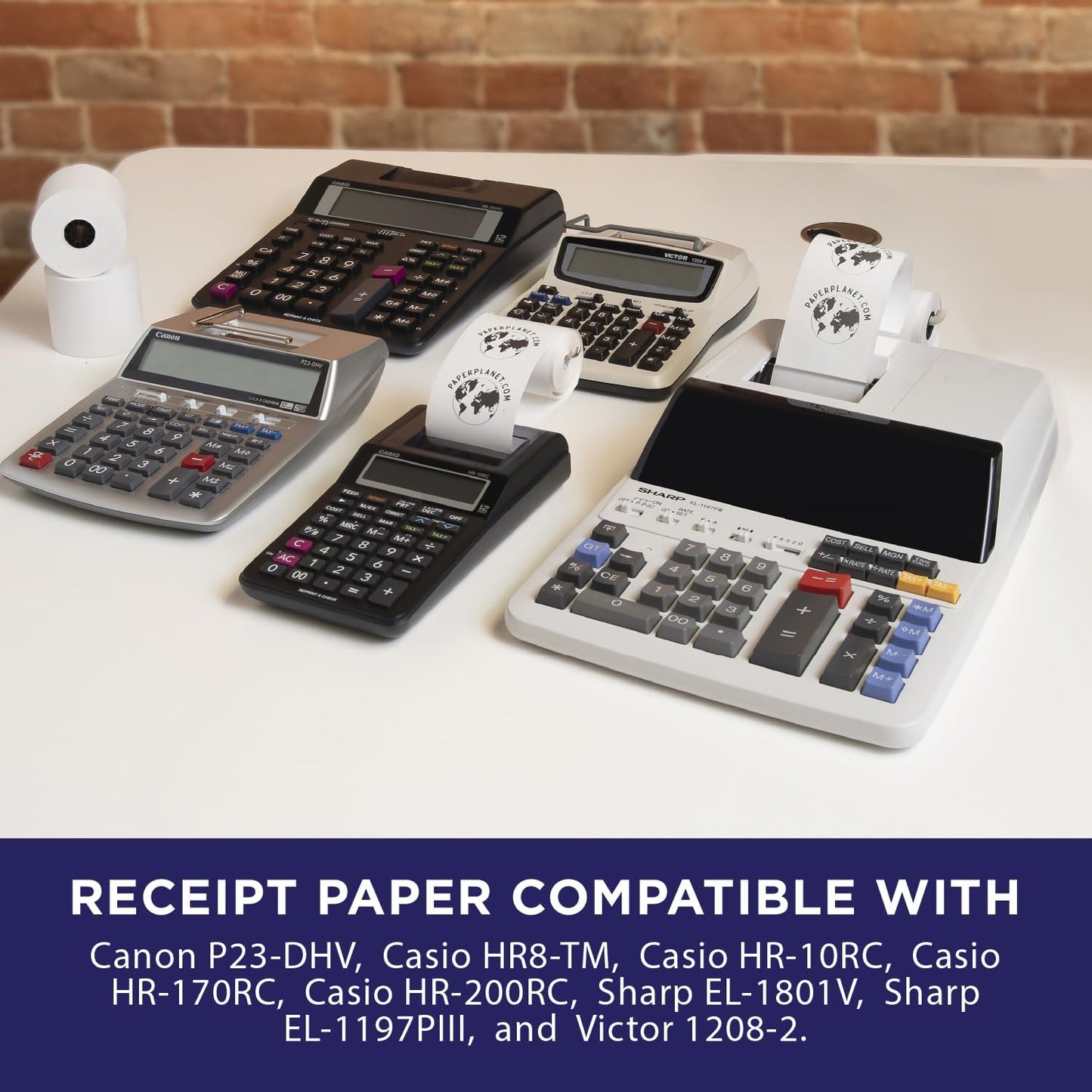 Adding Machine Bond Paper Rolls for Finance and Tax Professionals by Paper Planet | Printing Calculator Rolls Compatible with Select Canon, Casio, Sharp, and Victor Adding Machines | 12 Rolls