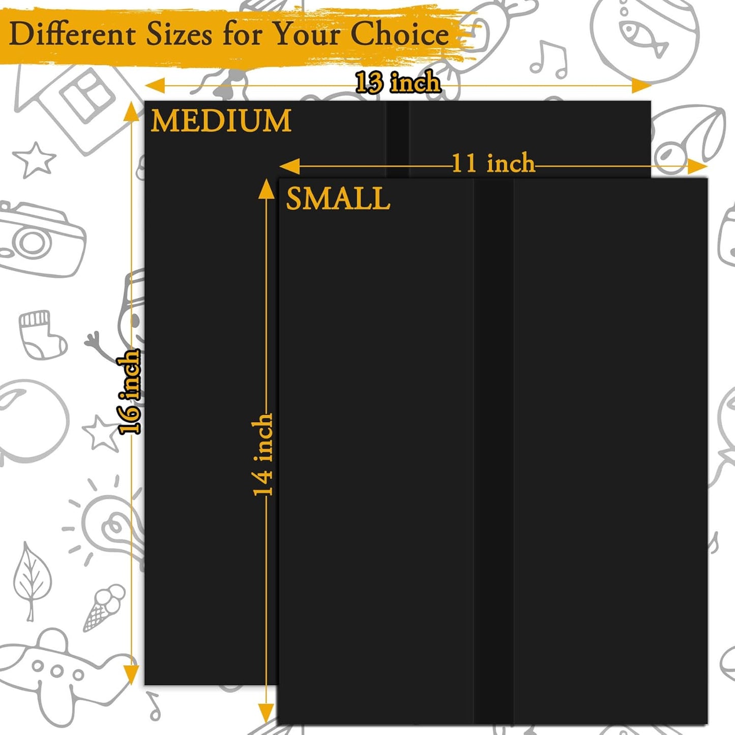 4PCS Medium Trifold Poster Board 26" x 16" Black Tri Fold Presentation Boards, Corrugated Cardboard Picture/Project Display Boards for Event, Exhibition, Business, School Project, Science Fair