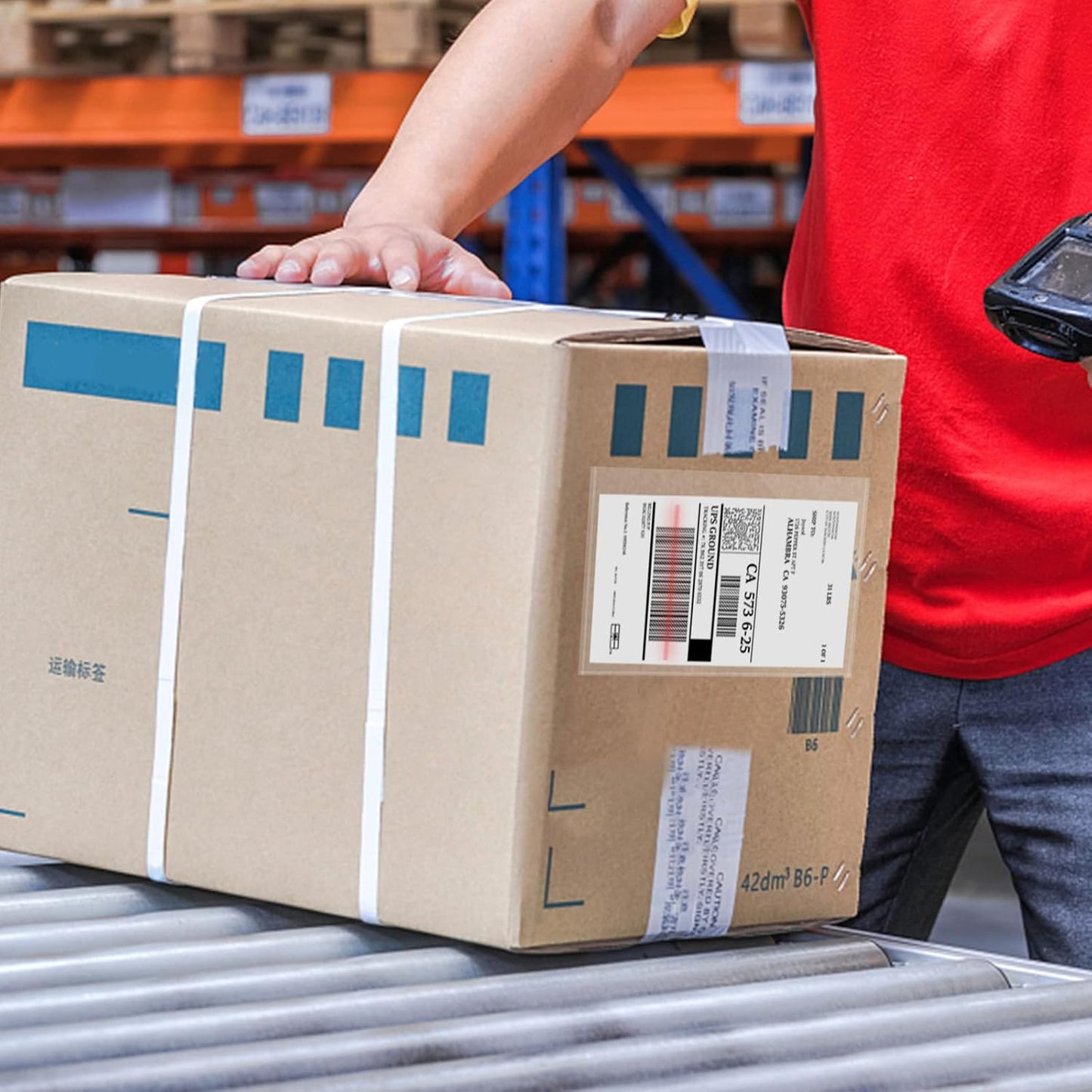 Clear Adhesive Top Loading Packing List Pouches 4.5'' X 5.5'', Shipping Label Sleeves, Packing Slip Envelopes (100 Bags)