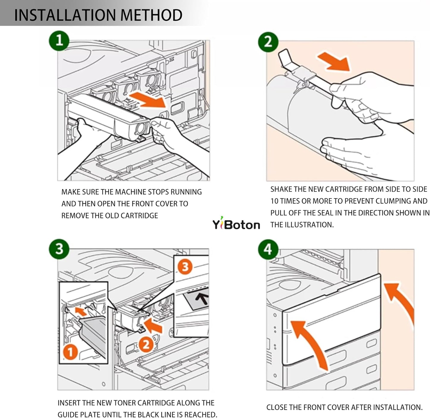 High Yield TFC415U T-FC415U Toner Cartridge Replacement T-FC415U-K T-FC415U-C T-FC415U-M T-FC415U-Y Toner Cartridge for Toshiba e-Studio 2515AC 3015AC 3515AC 4515AC 5015AC Printer (4 Pack)