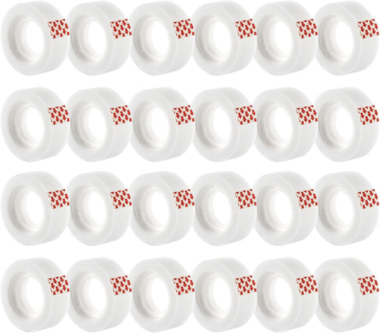 24 Rolls Invisible Tape Refills for Dispenser, Bulk Matte Finish Translucent Tape, 3/4 x 800 Inches, Engineered for Office School Home Repairing Correction and Labeling