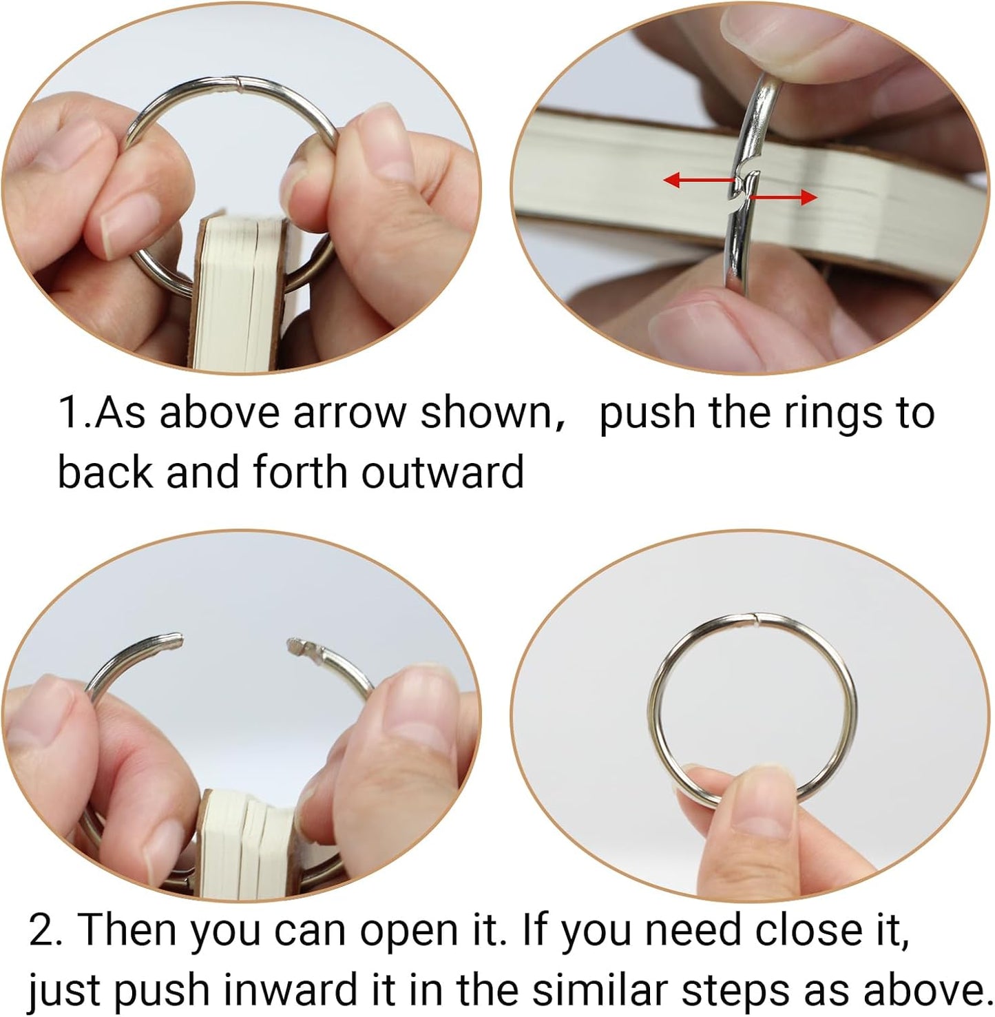 6 Pack 360 Pcs 4x6 Inch Lined Flash Cards with Binder Rings (60 Sheets Each Pack), Ruled Index Cards Study Cards 4x6 Lined Note Cue Cards for Studying, School, Memory