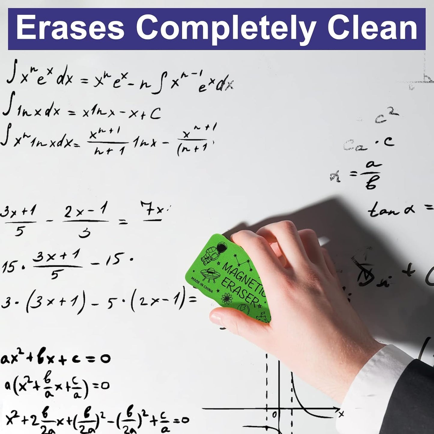 IHPUKIDI Dry Erase Eraser, Magnetic Whiteboard Eraser 8 Pack White Board Erasers, Dry Eraser for Whiteboard, Chalkboard, and Glass, Perfect for Classroom, Home, Office，4 Colors