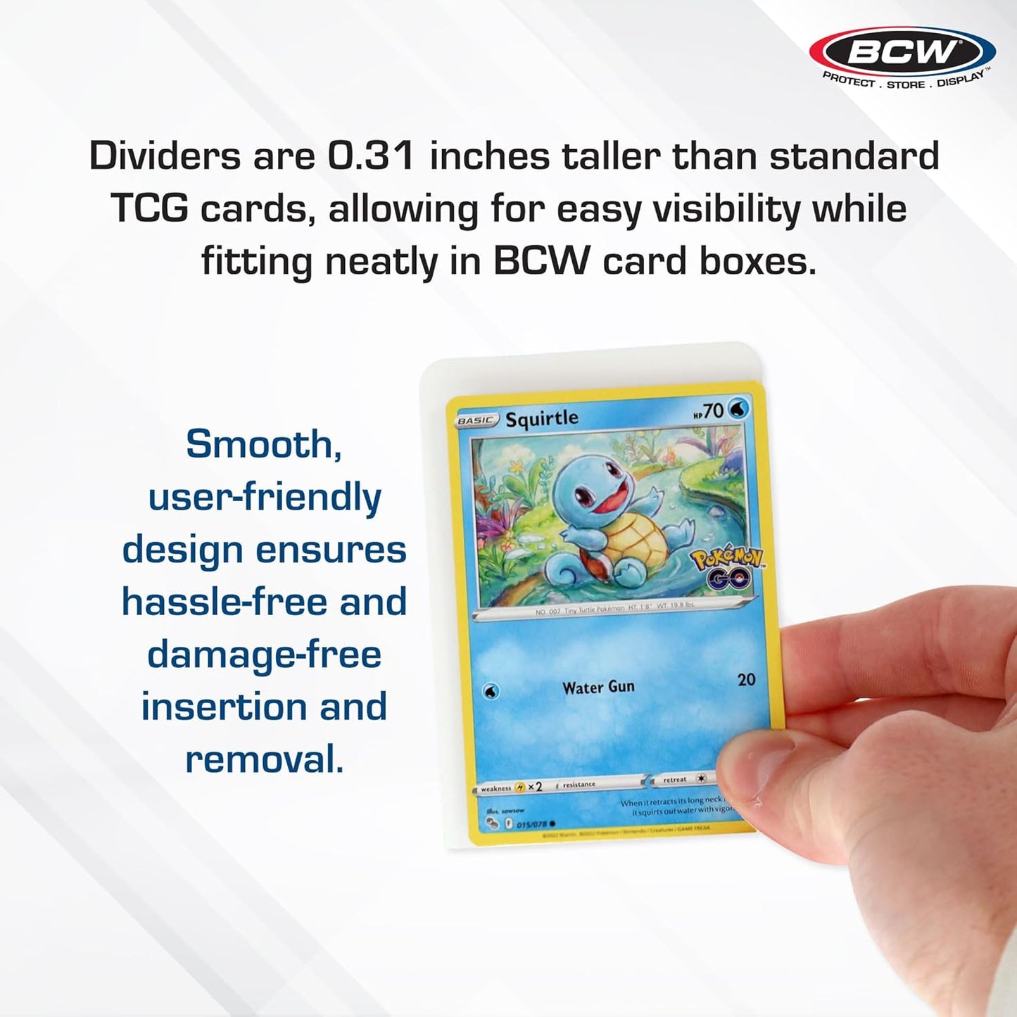 BCW Trading Card Dividers (50 Pack) | Archival Quality with Write-On Tabs | Fits 3200 & 5000 Super Monster Trading Card Storage Boxes