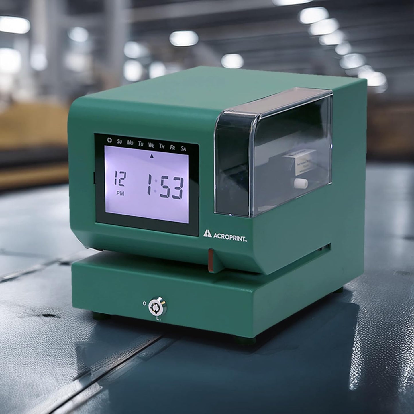 Acroprint M150MC4 Heavy-Duty Digital Time Recorder, Steel Construction, Backlit LCD