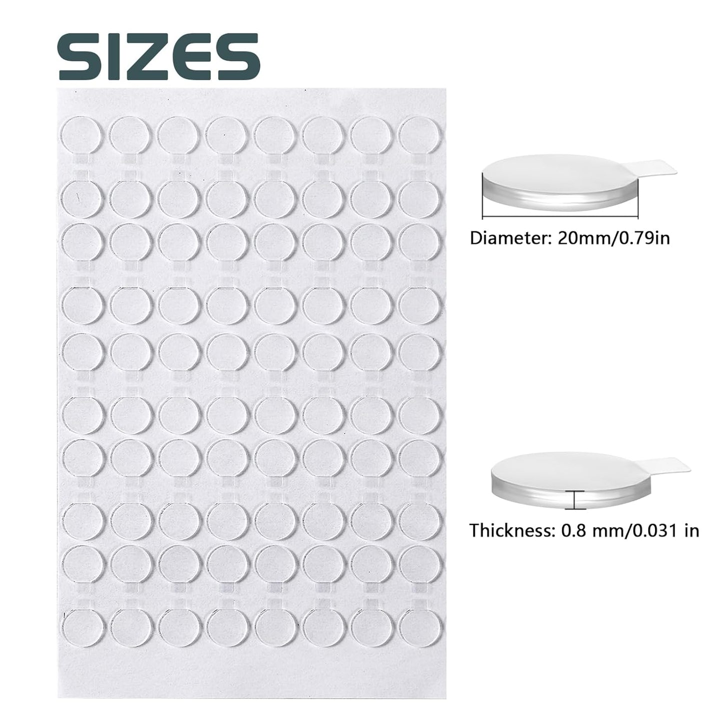 Adhesive Stick dots Two-Sided Sided Mounting Putty Stick Tack for Wall Hanging Crafts Balloons Festival Party Decorations,Clean Removable(0.79"*0.79"-240)