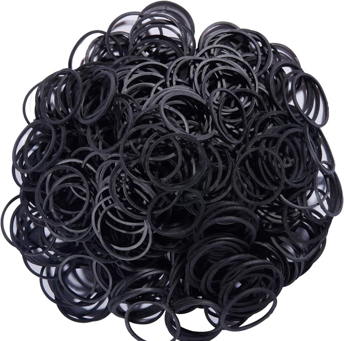 AMUU Rubber Bands 500pcs Black 1inch Small Rubber Bands for Office 2.5cm rubber band for Office School Home Strong Elastic Band Loop Office Supplies