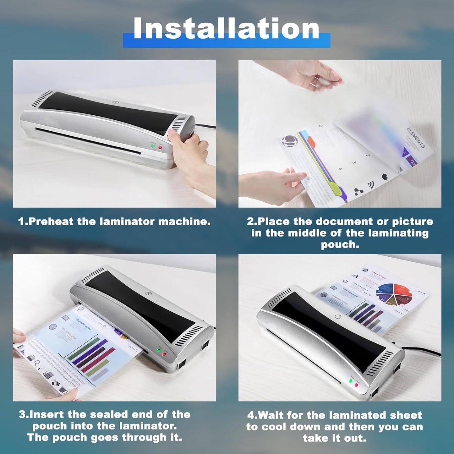 3000 Pack Laminating Sheets, 5Mil 9" x 11.5" Laminating Pouches，5Mil Clear Thermal Lamination Sheet Paper for Laminator, Holds 8.5 x 11 Inch Sheets