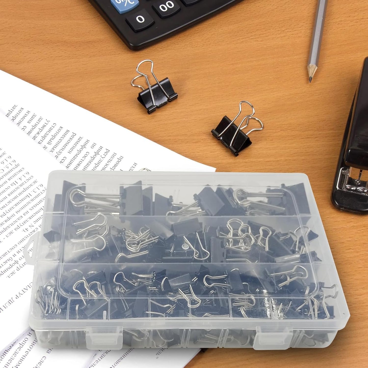 170 Pcs Binder Clips Assorted Sizes, Black Large, Medium, Small Binder Paper Clips for Office Supplies, Home, School,Business Document Organizing（Black）