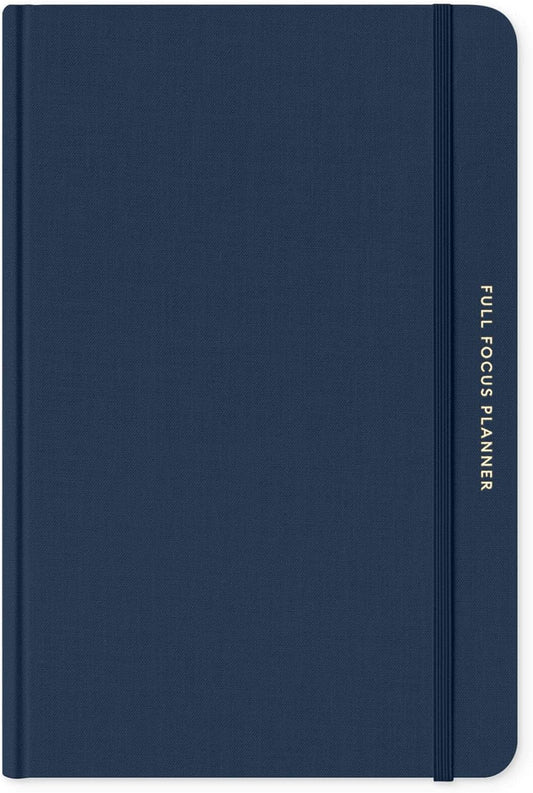 Full Focus Navy Linen Planner by Michael Hyatt - The #1 Daily Planner to Increase Focus, Eliminate Overwhelm, and Achieve Your Biggest Goals - Hardcover