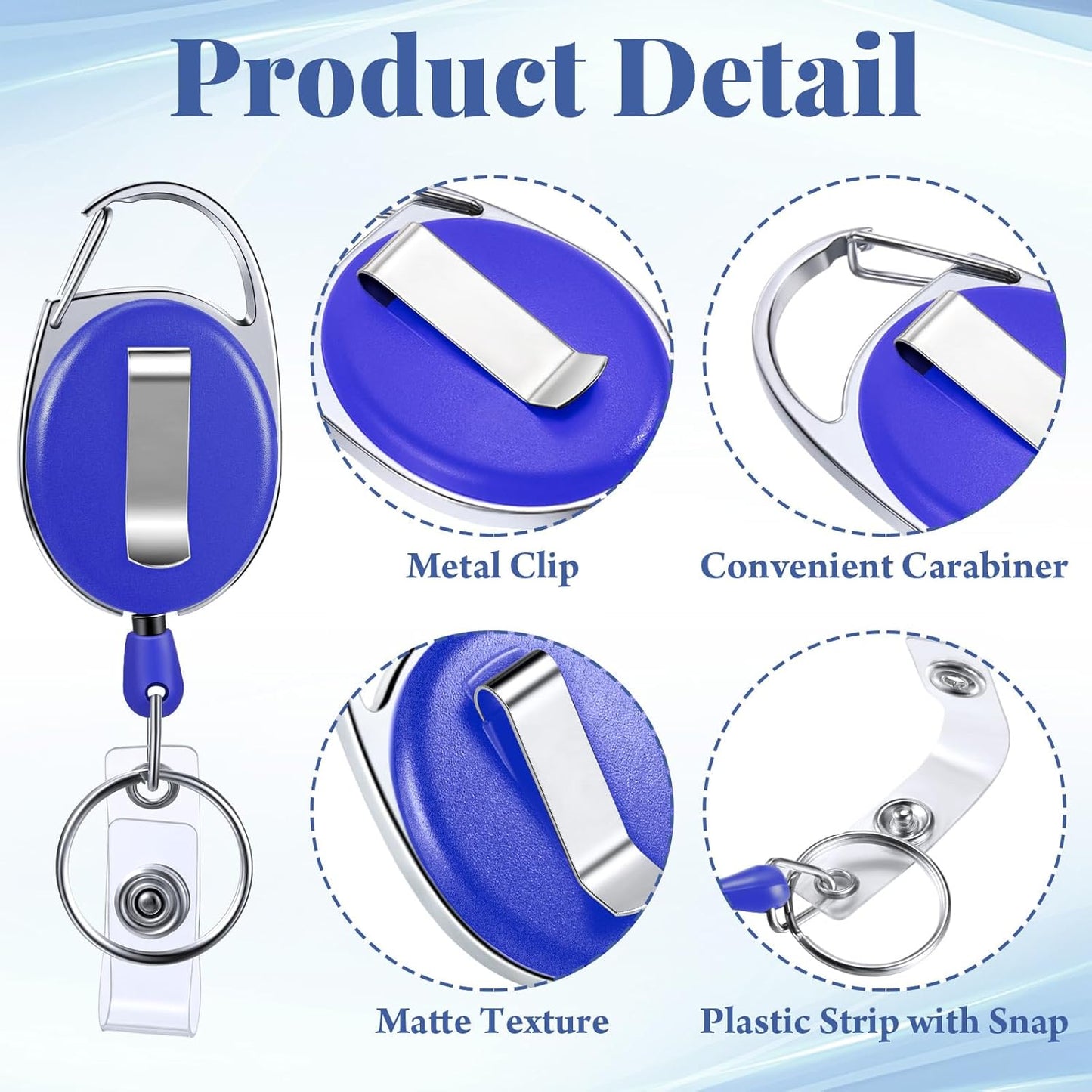 Honoson 30 Pcs Heavy Duty Retractable Badge Reels Batch ID Badge Holder Retractable Clip Bulk Key Holder with Ring for Office Worker Employee, Doctor Nurse Gifts (Warm Color)