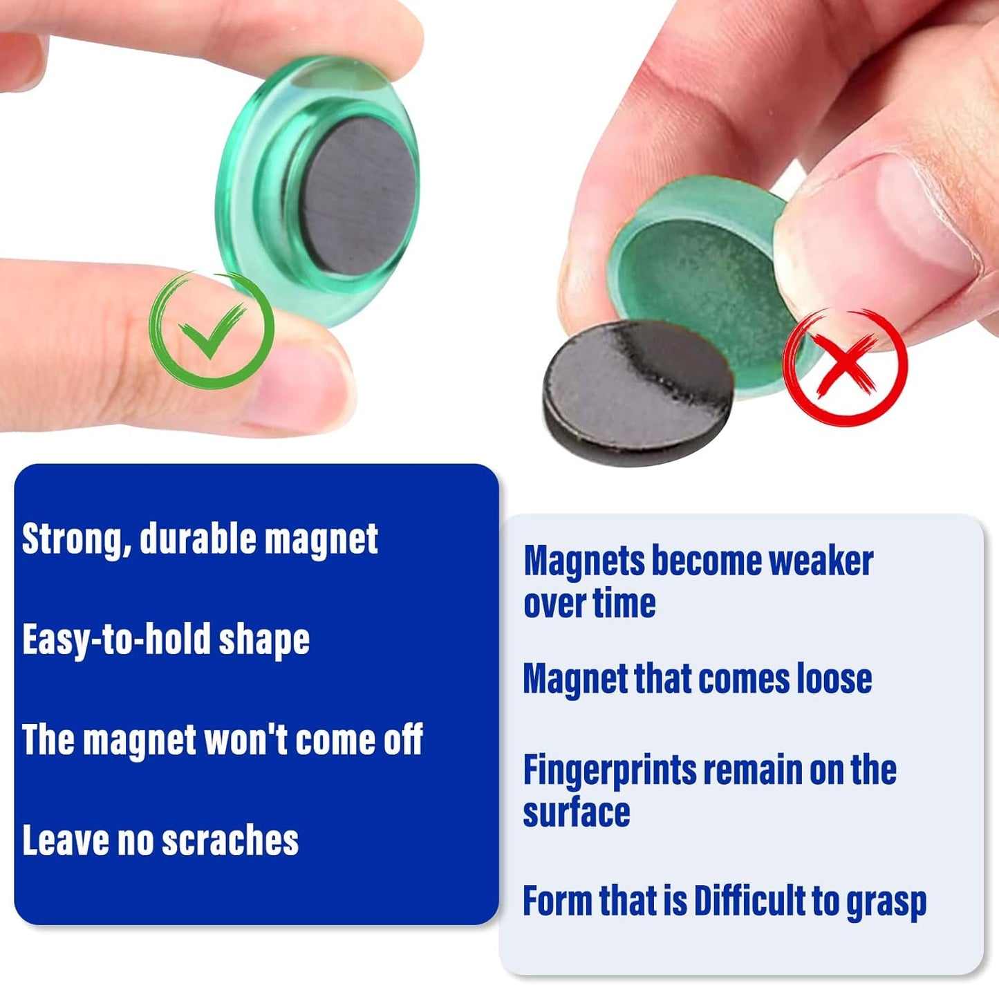 42 Pack Fridge Magnets,30MM Refrigerator Magnet, 7 Colors Colorful Locker Magnets, Strong Small Magnet for Whiteboard, Map, Kitchen, Office