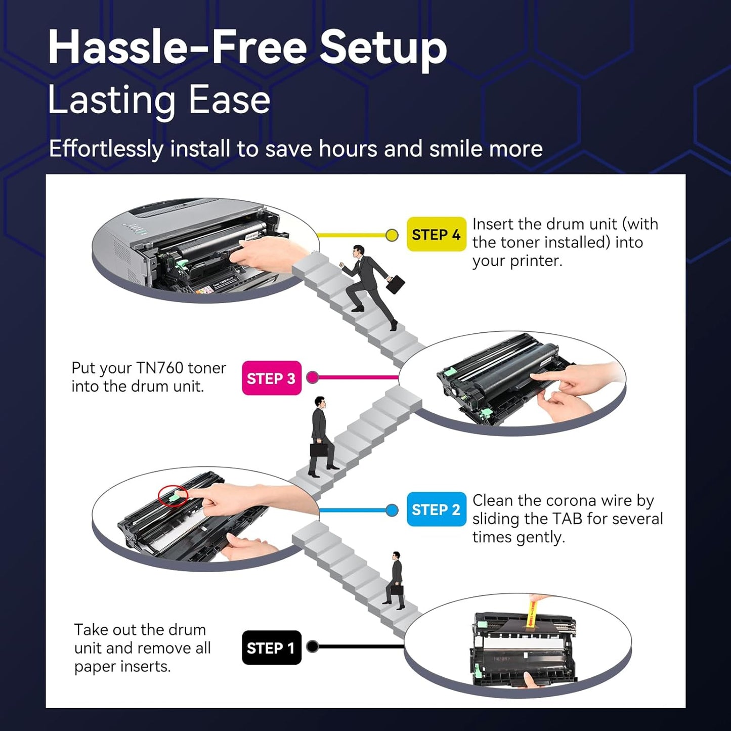 Compatible DR730 Drum Unit Replacement for Brother DR-730 TN760 Toner Compatible with MFC-L2710DW MFC-L2750DW HL-L2395DW HL-L2370DW HL-L2350DW HL-L2390DW DCP-L2550DW Printer (2 Pack, NOT Toner)