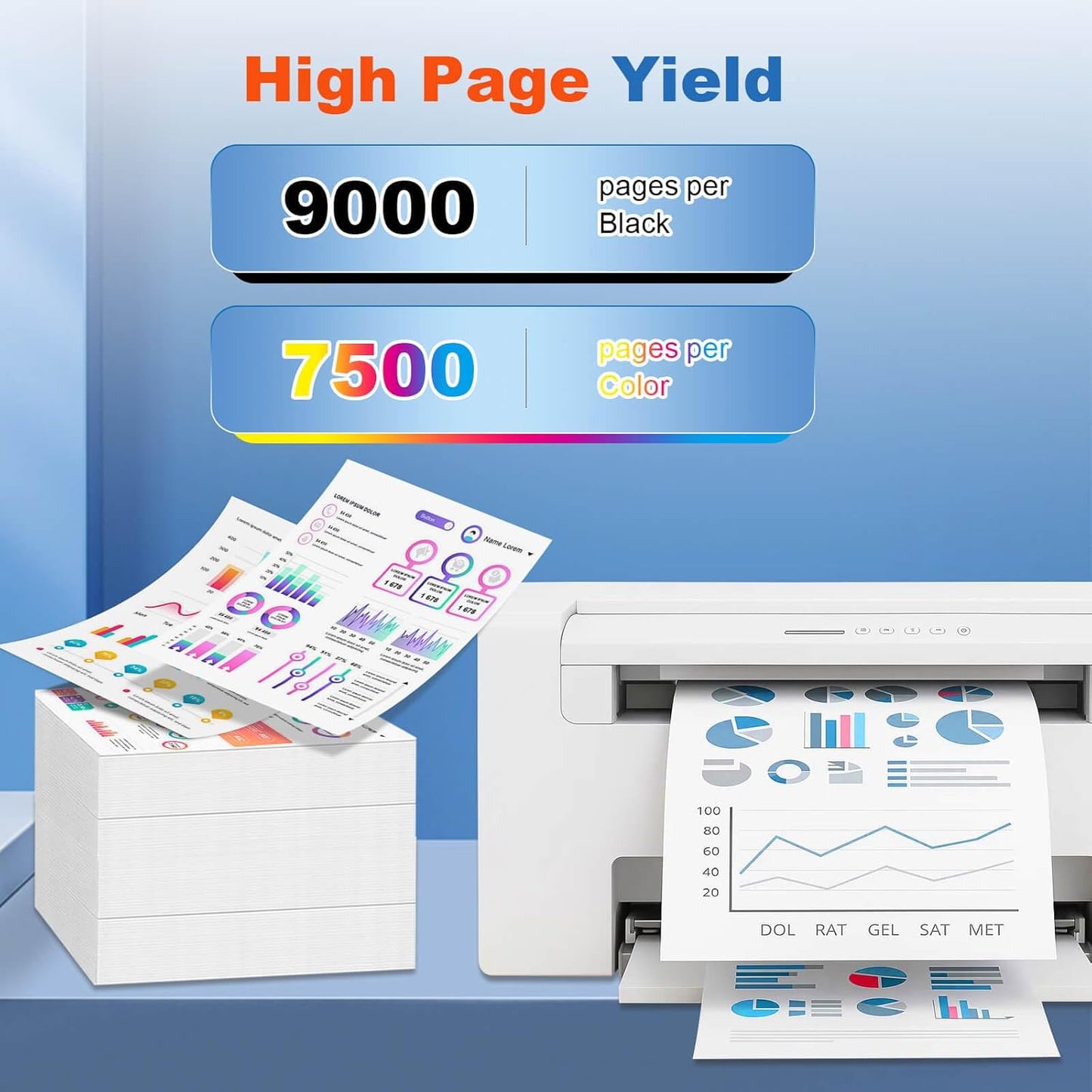 542 Ink Refill Bottles 542 Ink Yellow Pigment Work for ET-5800 ET-5850 ET-5880 ET-5180 ET-5150 ET-5170 ET-16600 ET-16650 ST-C8000 ST-C8090 (2 Pack, 70ml)
