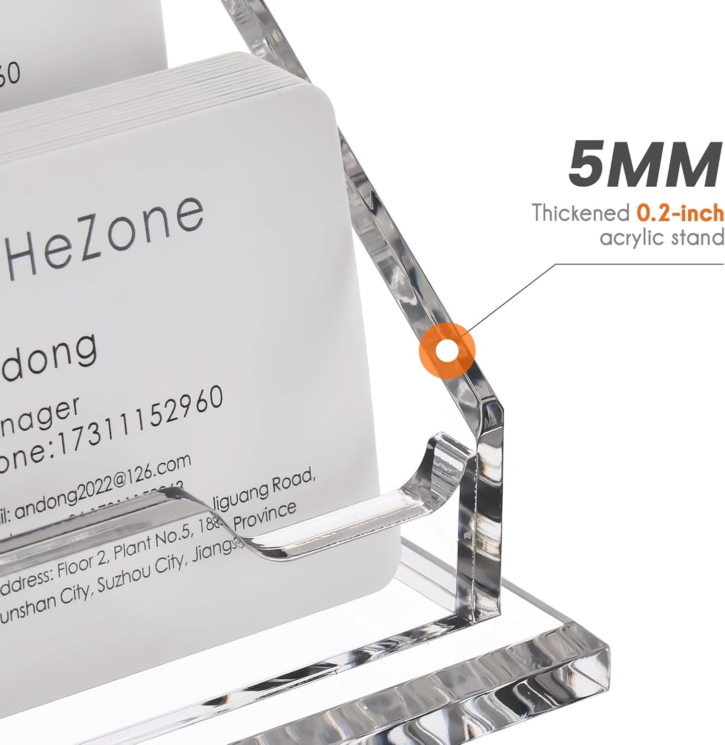 Acrylic Card Holder Clear Horizontal Business Card Organizer Stand for Desk 3 Slots 3 Tier Business Cards Stand for Women and Men,Office Desk Accessories,Organize 150 Cards-1 Pack(3 Slots-H)