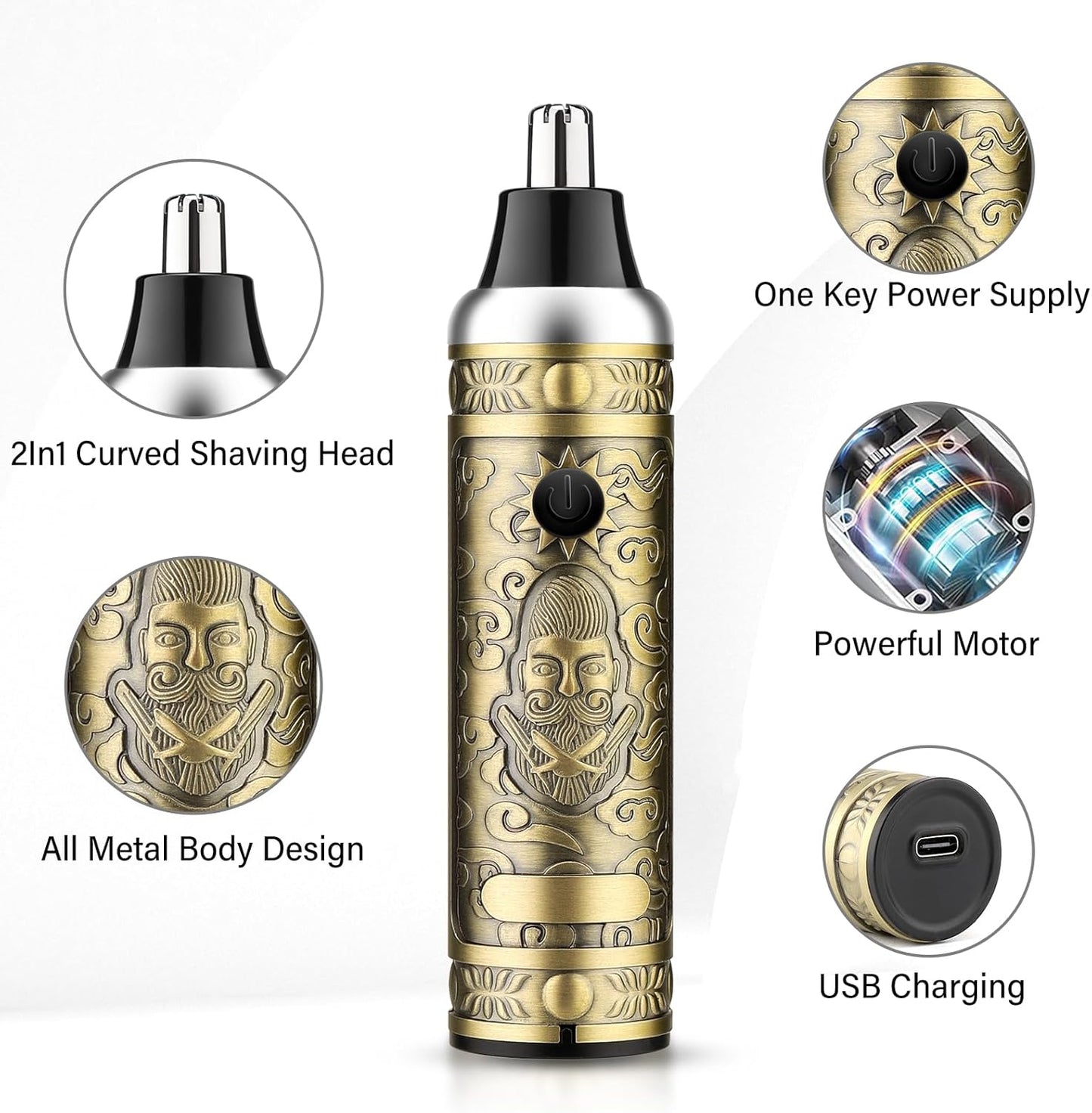 GSKY Hair Clippers for Men Professional, Beard Trimmer Kits & Sets, Cordless Mens Hair Trimmer, Electric Shavers, Haircutting Machine with LED Display, for Barber