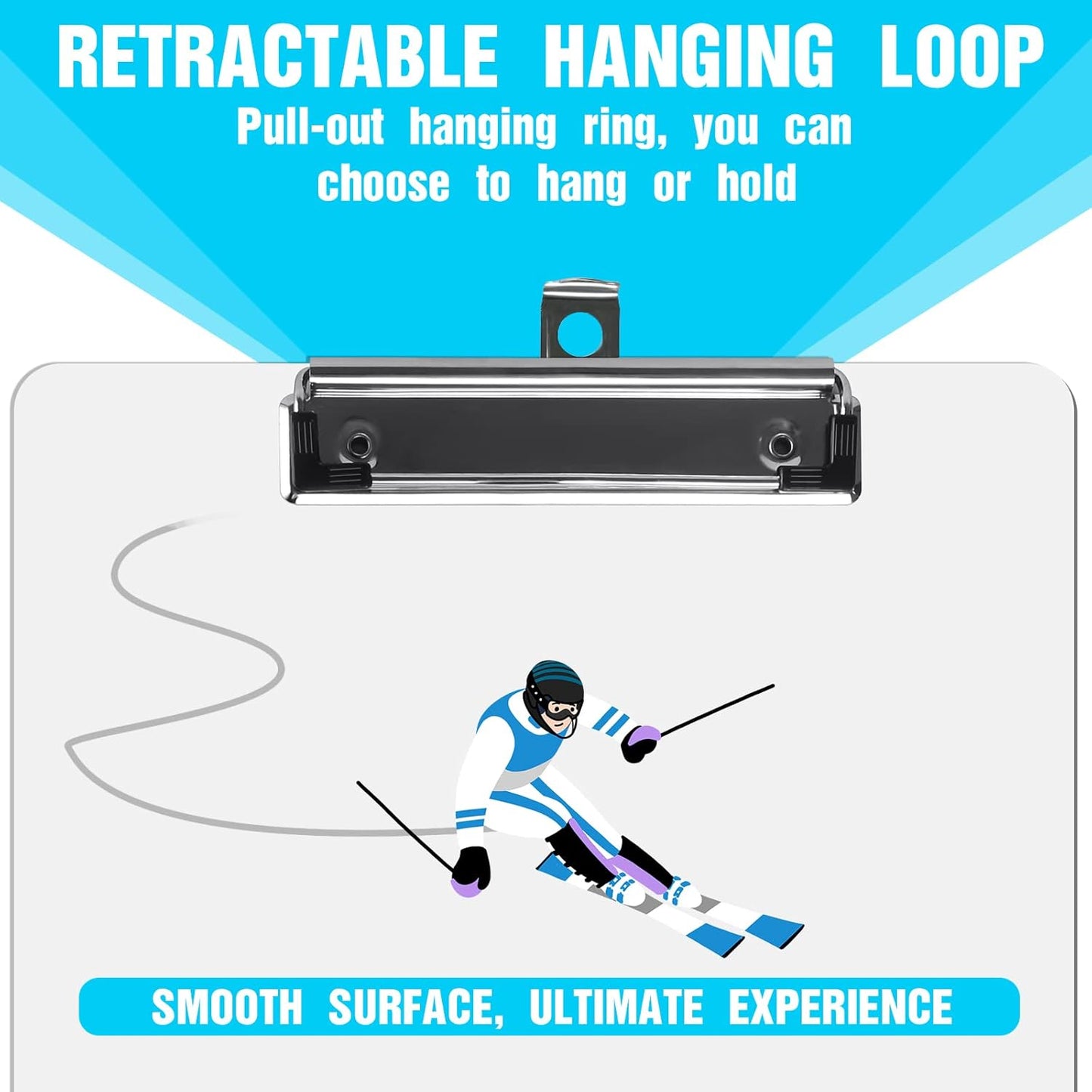 Dry Erase Clipboards, HERKKA 15 Pack Hardboard Office Whiteboard Clipboards Low Profile Clip Standard A4 Letter Size, ECO Friendly, Size 12.5 x 9 Inch