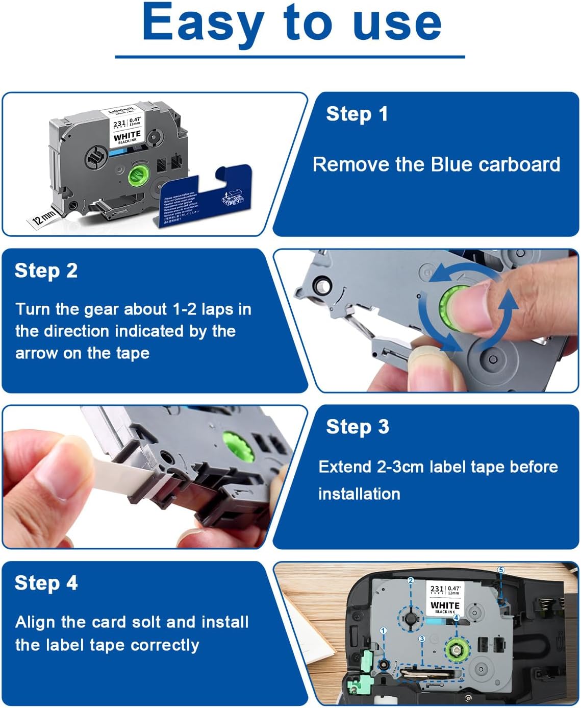 24mm 0.94 Laminated Black on Yellow Compatible with P Touch Label Tape TZ TZe-651 TZe651 Refills for Ptouch PT-D600 PT-D600VP PT-D610BT Label Maker, 1 in x 26.2 Ft, 3-Pack