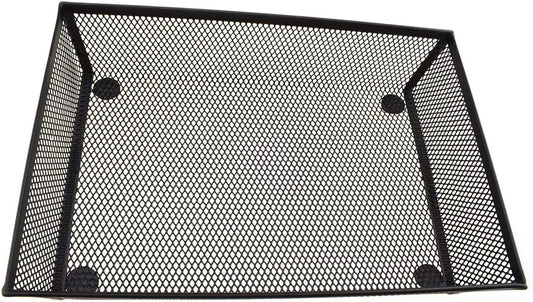 HAHIYO Stackable Mesh Tray Cup 9 x 6 x 2 inches Sturdy Container for Desk Drawer Organizer Collection for Home Office School kitchen Soft Foam Feet No Sharp Edges 1 Pack Black