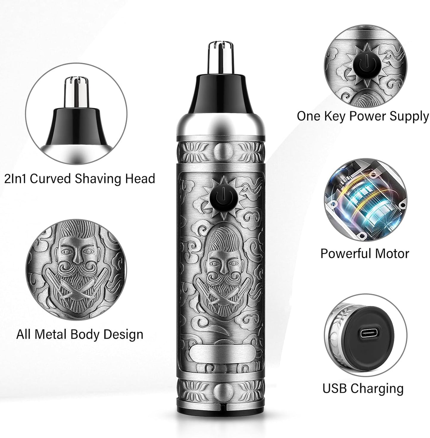 GSKY Professional Hair Clippers, Men's Beard Trimmer & Grooming Kit with Electric Razor, Clippers & Trimmers Set, Hair Cutting Machines