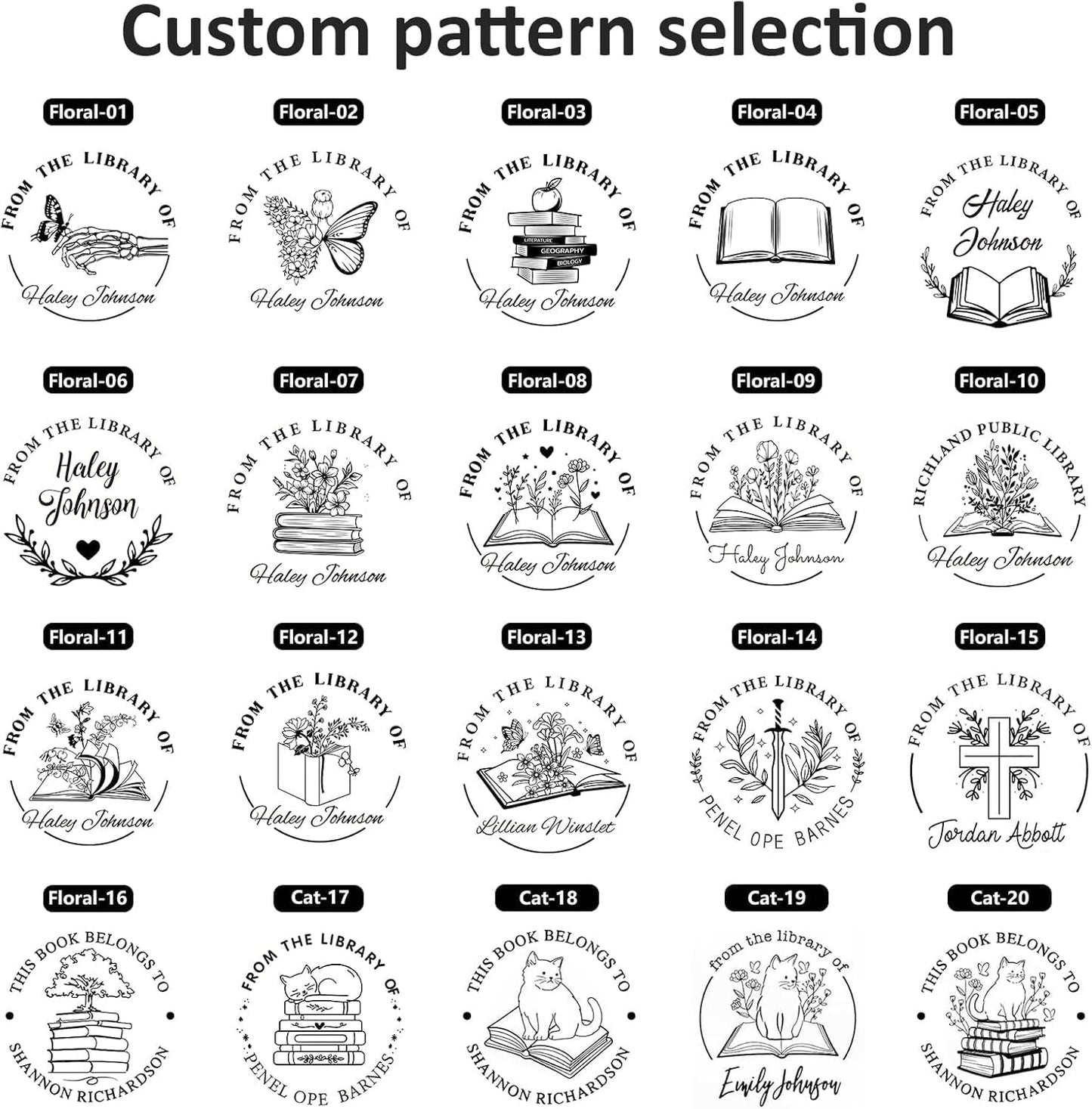 Custom Ink Stamp | Personalized Self Inking Stamp Gifts for Book Lovers, Readers, Teachers | 5 Ink Colors (Star-01)