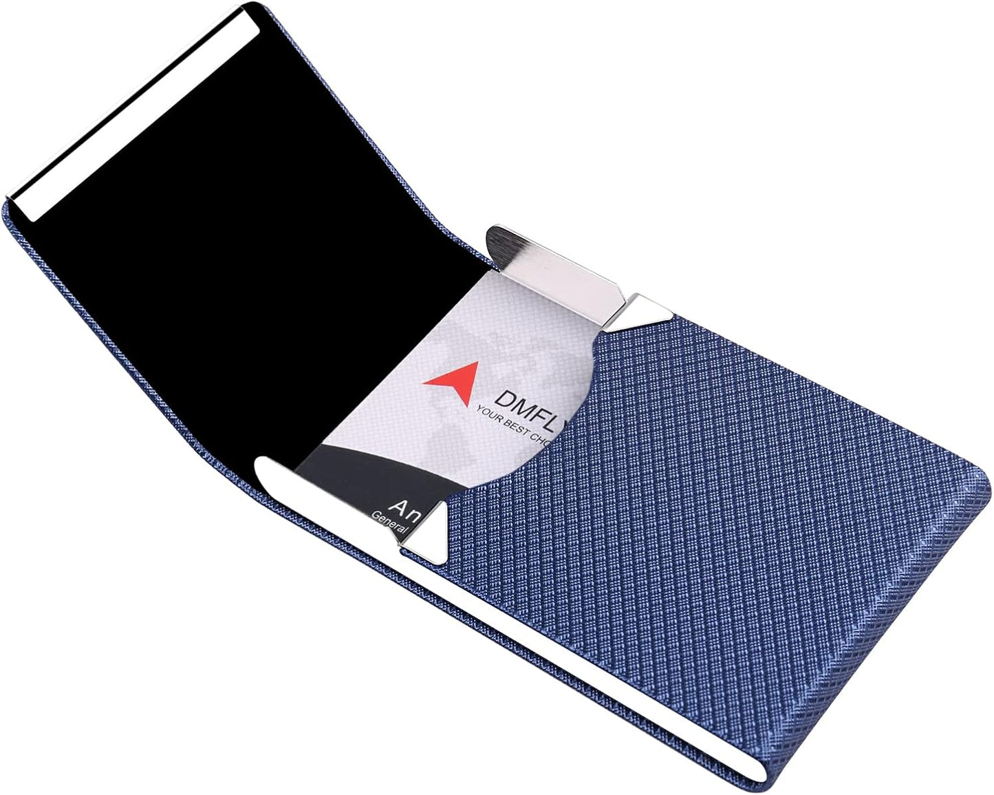 Business Card Holder for Women & Men - Multi Card Case, Business & Pocket Card Holder, Credit & Name Card Wallet with Magnetic Closure, Blue-zs