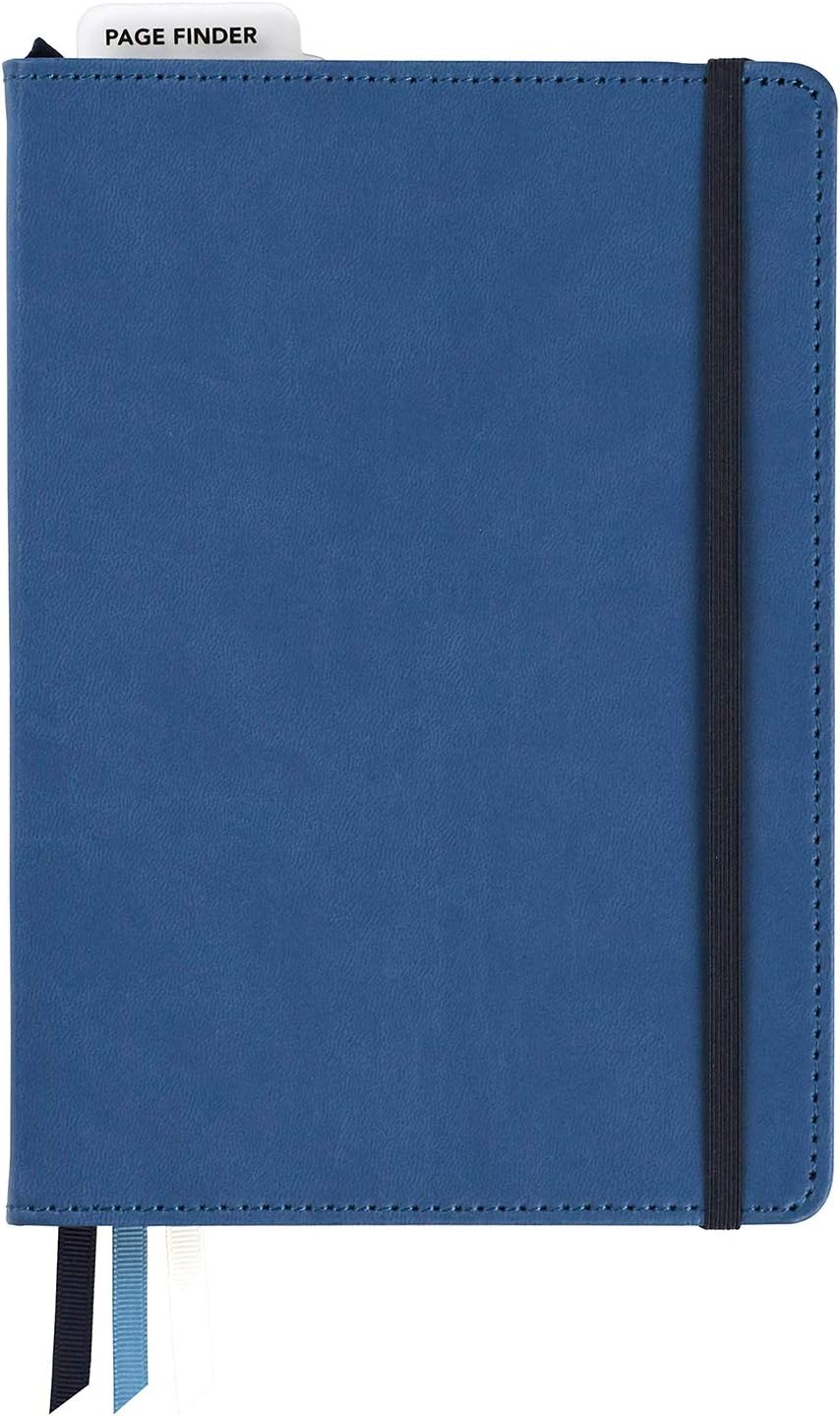 C.R. Gibson Blue Leatherette Freestyle Organizer and Planner Dot Grid Notebook, 6'' W x 8.5'' L, 240 Pages