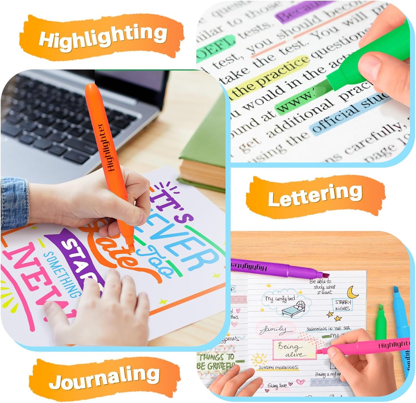 Aigybobo 192 Pack Highlighters in 6 Assorted Colors, Chisel Tip Dry-Quickly Highlighters Bulk, No Bleed Highlighter Markers for Kids Adults, Classroom Teachers Must Haves, School Office Supplies