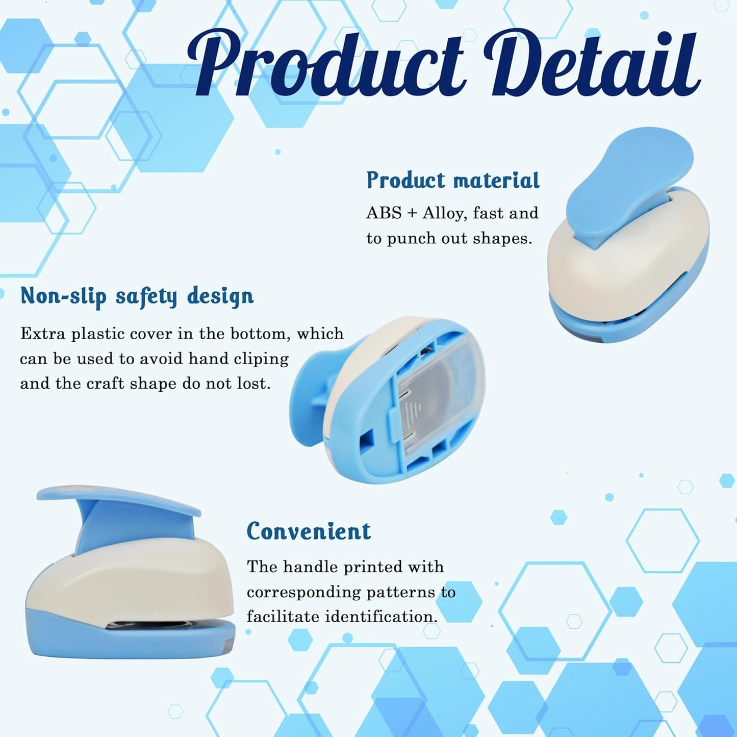 Hexagon Hole Punch for Craft - 1-Inch Paper Punch Shapes, Tool for Scrapbook, Festival Cards, DIY Arts