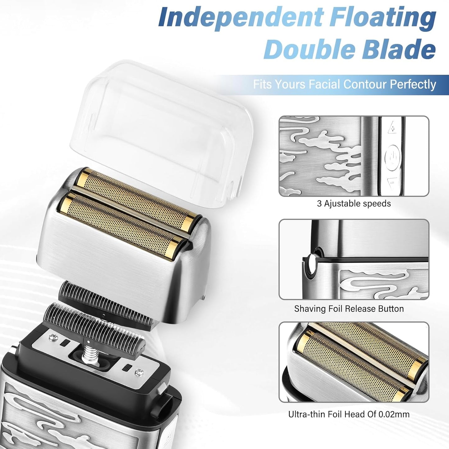 GSKY Professional Hair Clippers, Men's Beard Trimmer & Grooming Kit with Electric Razor, Clippers & Trimmers Set, Hair Cutting Machines