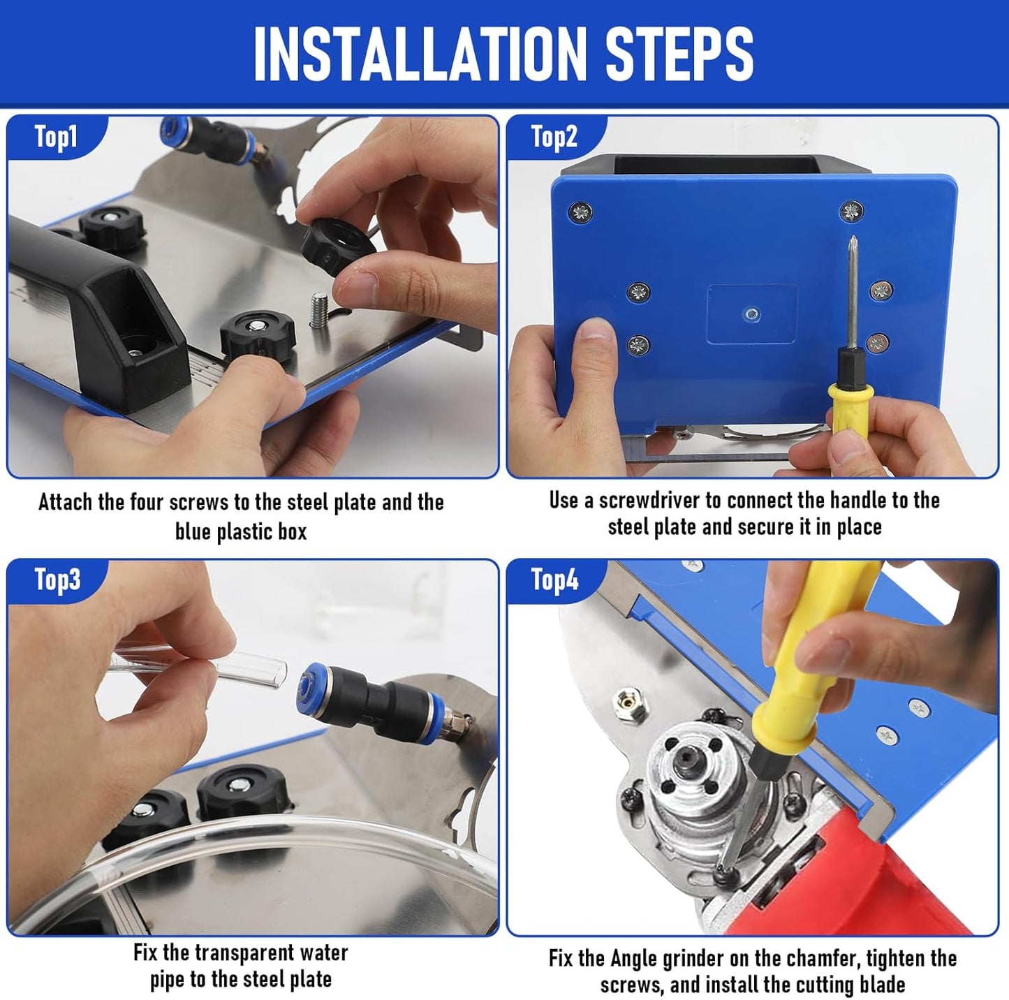 45 Degree Tile Chamfering Tool, Angle Grinder Stand Tile Cutter Tool Attachment for Tile 45 Degree Chamfer Cutting, 100-Type Universal Tile Chamfering Stand Type Angle Grinder