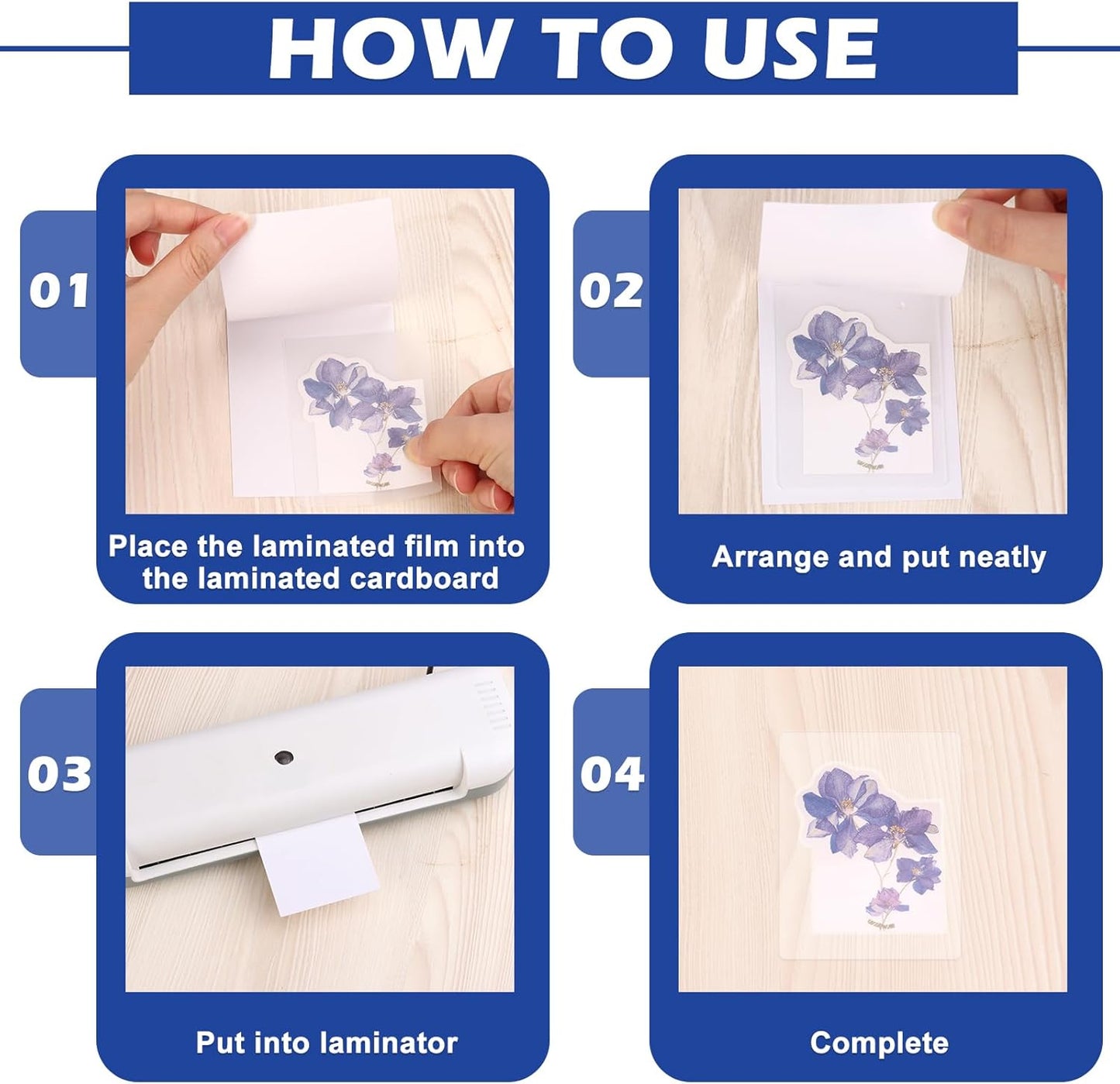 10 Pack 3 x 4 Inch Laminator Carrier Sleeve Business Card Size Thermal Laminating Carriers Sheets Protection Thermal for All Brand Laminating Pouches Work Permits Pass Cards Student ID Cards