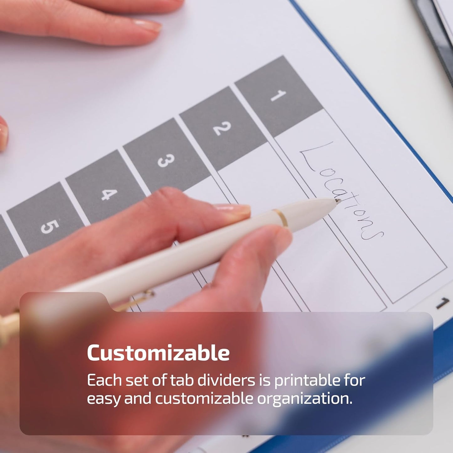 Davis Group 1-10 Index Tab Dividers for 3 Ring Binders, Customizable Table of Contents, 6 Sets