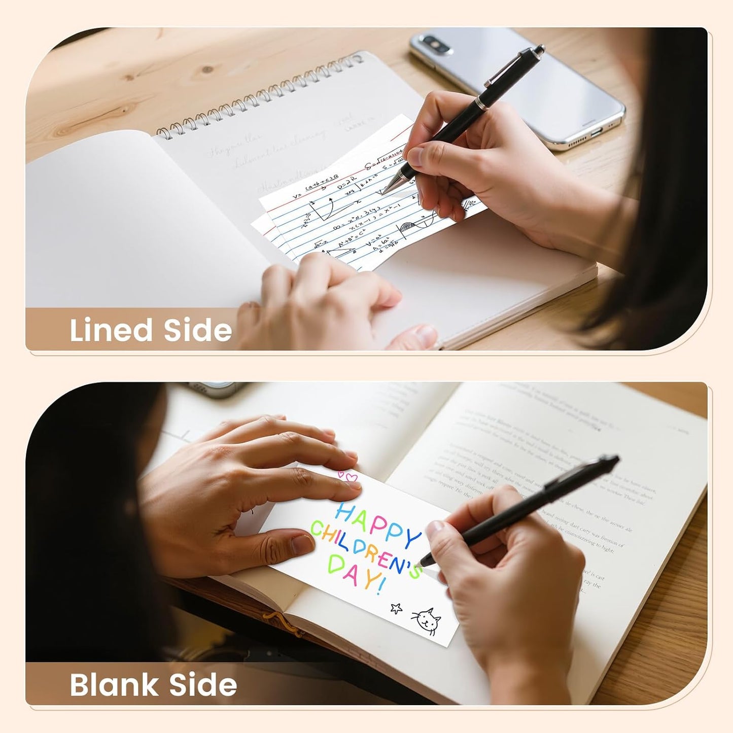 Index Cards 3x5 Inch, 300sheets, Flash Cards,Ruled Lined White Note Cards Paper For Studying, Schools Supplies, College, Office And Home Organization, Note Taking Supplies