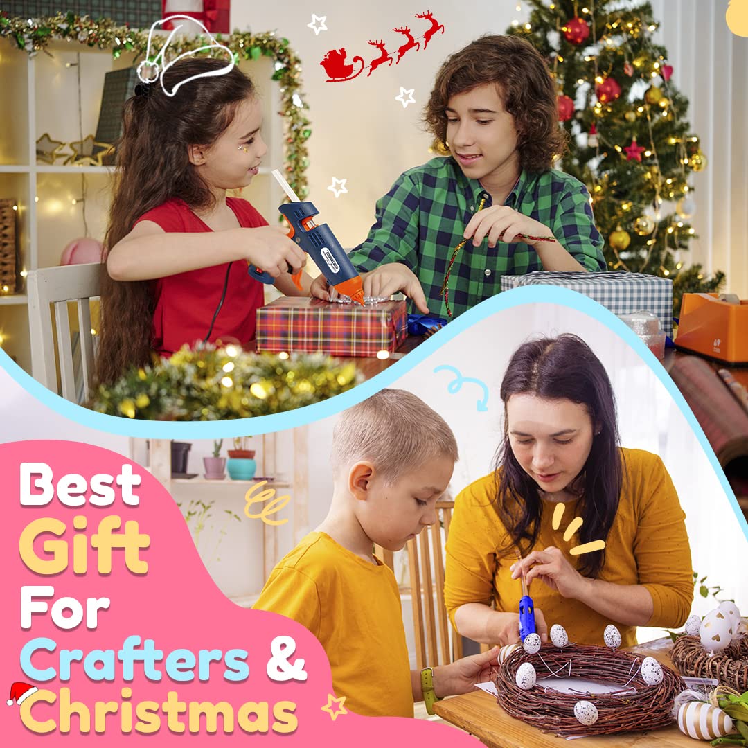 50pcs Full Size Hot Glue Sticks for Large Glue Gun, 0.43x6 inches Large Glue Sticks, Bulk-Pack for Arts Crafts DIY Fabric Gluing & More