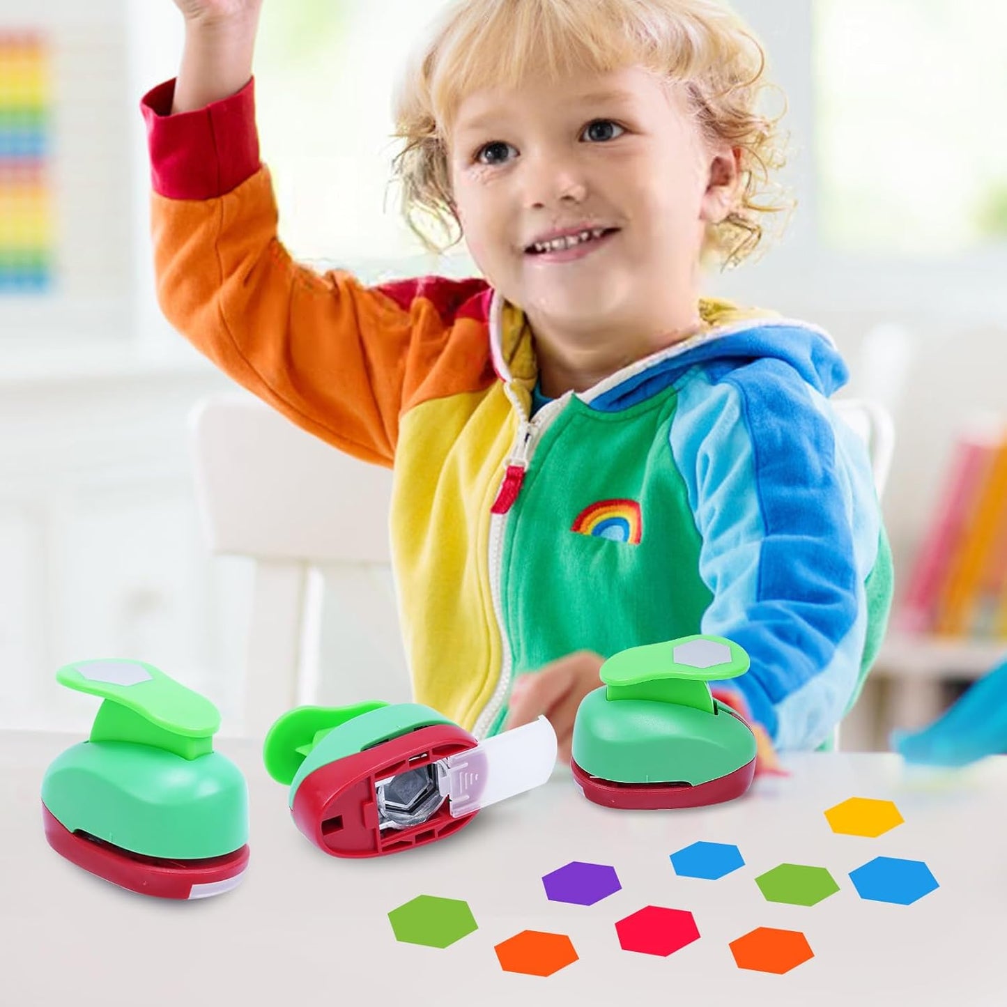 Hexagon Paper Punch, 1 Inch Hexagon Punches for Paper Crafts, Hole Punch for Making Scrapbook Layout, Memory Books, Wedding Cards, Journals, Gift Tags, Homemade Confetti