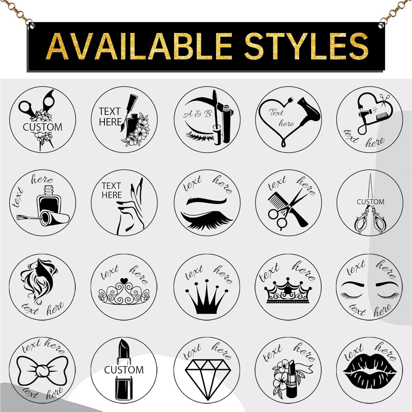 Custom Loyalty Card Stamp Personalized Self Inking Stamp for Business Stamp, Reward Stamp, Food Stamp， Small Round Rubber Stamp, Beauty Templates