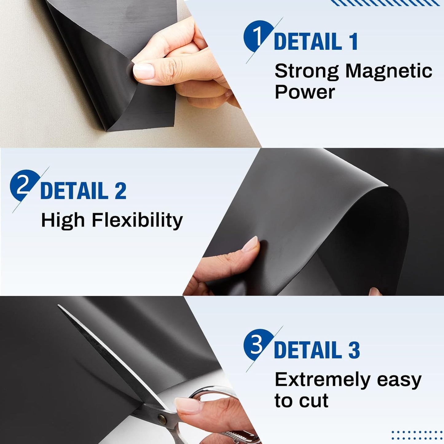 Amylove 16" x 5 ft Extra Large Magnetic Sheets for Crafts Non Adhesive 30 Mil Flexible Sheets for Die Cuts Arts Crafts Refrigerator and Metal Cutting Die Storage