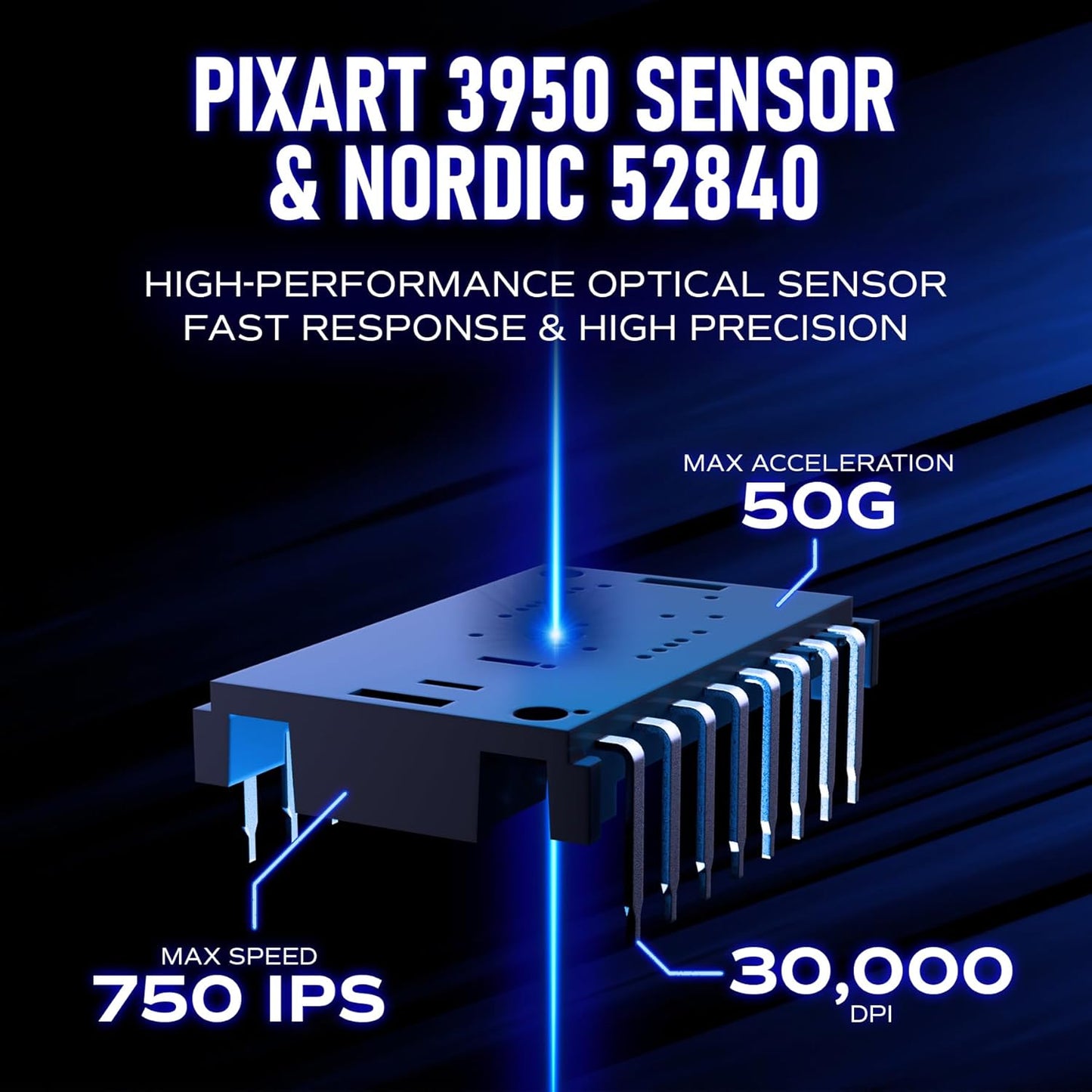 Chilkey Glacier LW 8K M Wireless Gaming Mouse with Screen - 49g Super Lightweight - Dual 8K Polling - Maximum 30000 DPI - Optical Switch - Tri-Mode 2.4G/USB-C/Bluetooth 5.2 - Black