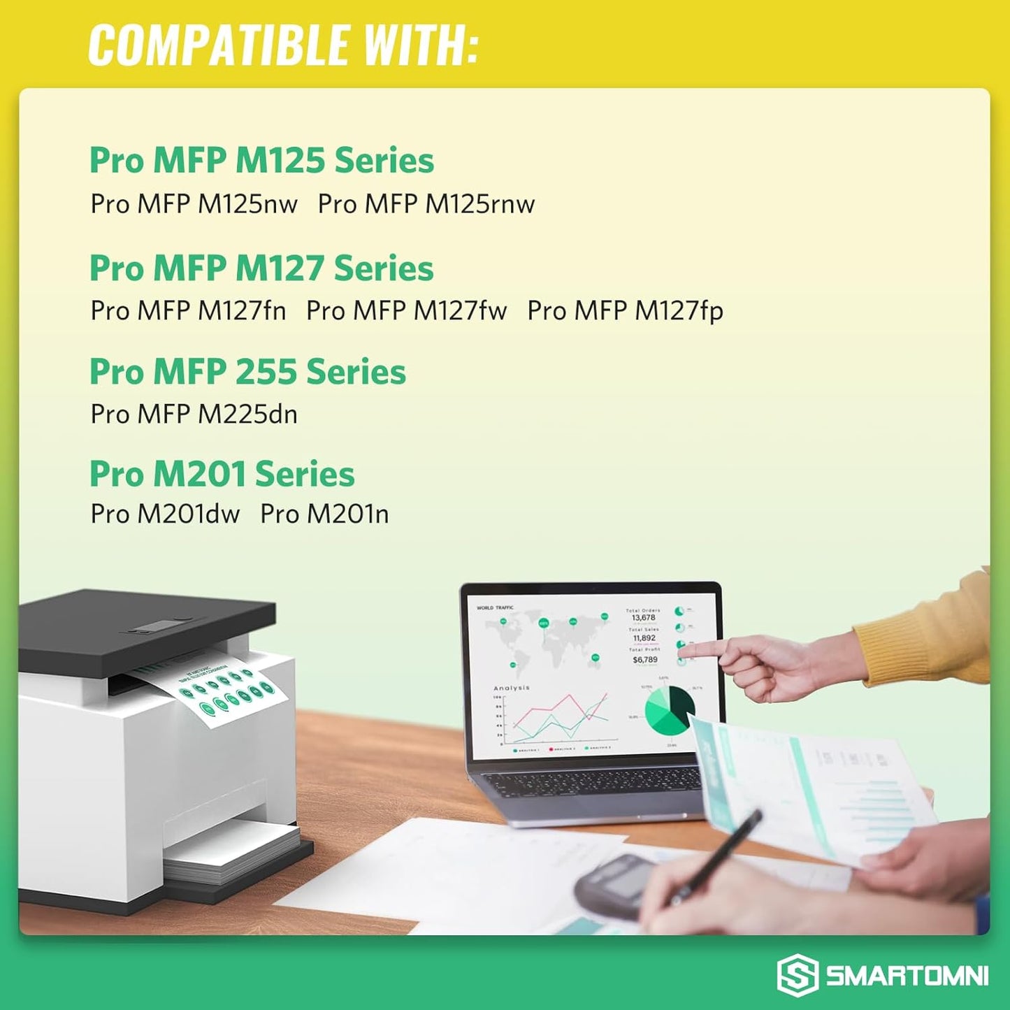 Compatible 83A CF283A Toner Cartridge Replacement for HP 83A CF283A use for HP Laserjet pro MFP M127fw M127fn M125nw M201dw M201n M225dn M225dw M125a Printer 1500 Pages Black 2 Packs