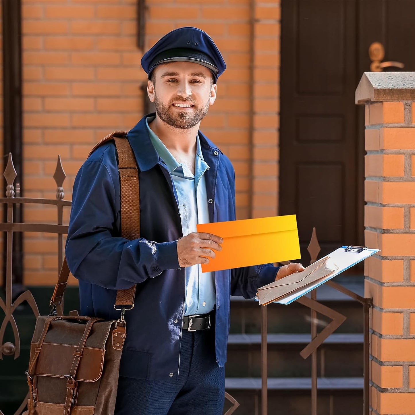 100 Pcs #10 Business Envelopes Colorful Self Adhesive Standard Envelopes Gradient for Office Check Invoices Letters Letterhead Invitations Announcements 4-1/8 x 9-1/2''(Gradient Orange)